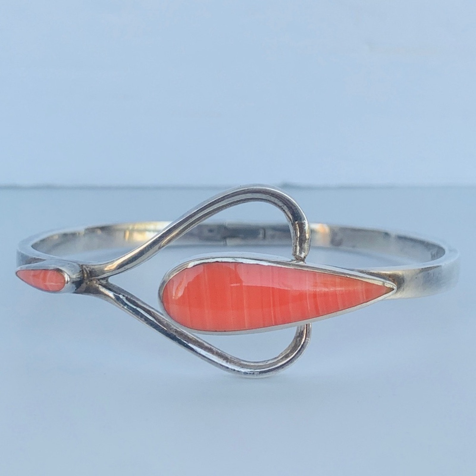 Vintage Sterling Rhodochrosite Bracelet